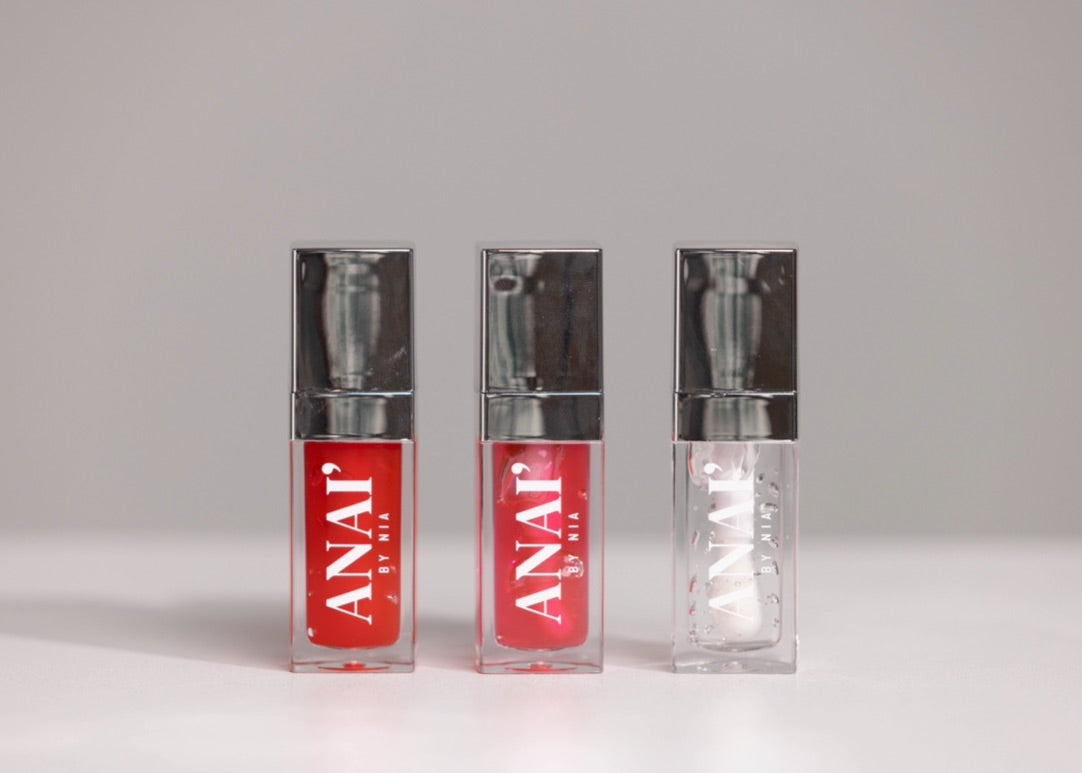 The Luxe Lip Oil Trio - Ruby, Blush & Sugar